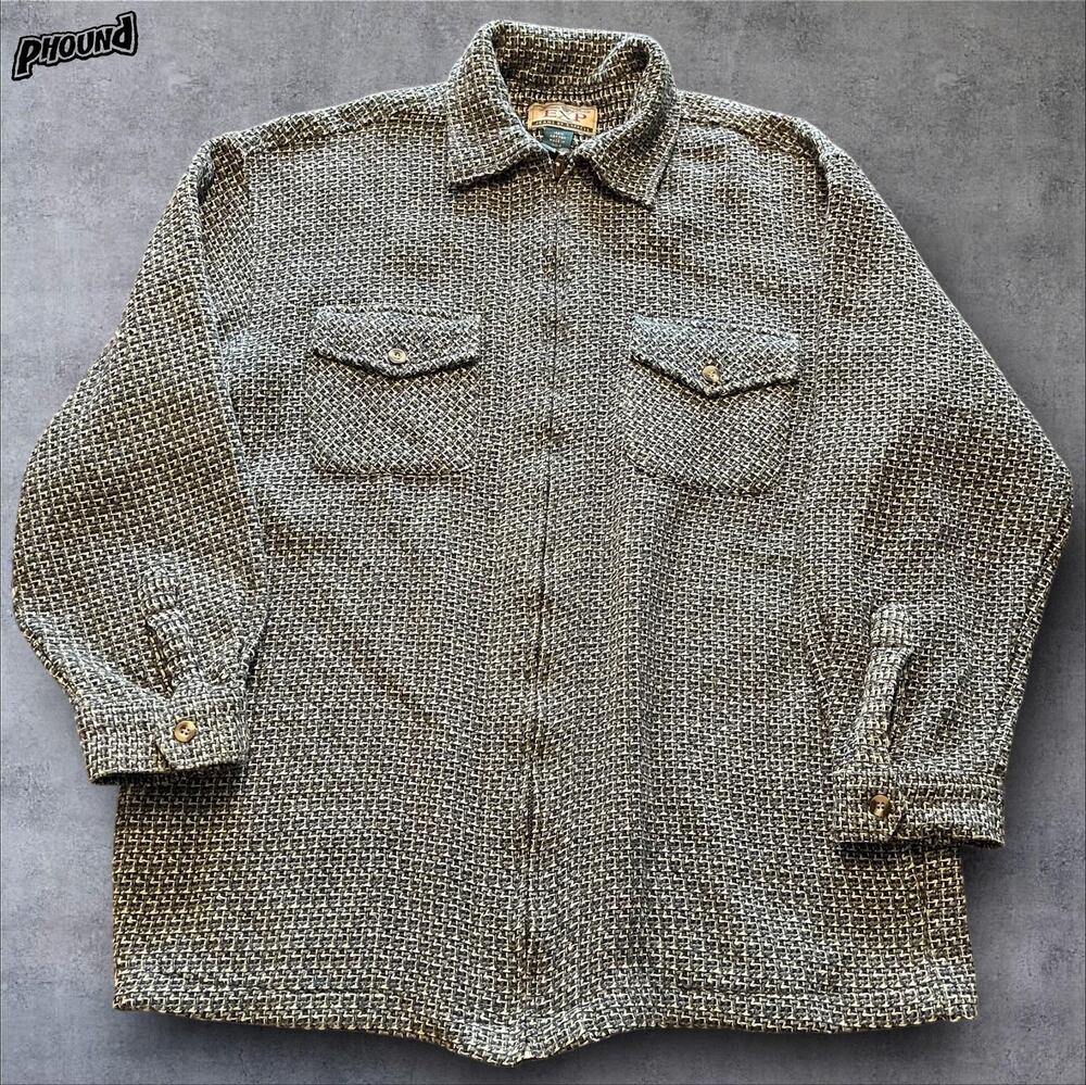 Vintage EXP Jeans By Express Jacket Mens Large Gray Cotton Woven Zip Shacket 90s